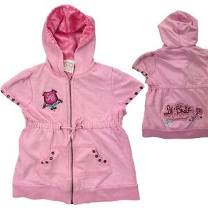 Vintage Y2K Bratz Dolls "Lil' Bratz" Pink Zip Hoodie Top Youth Girls Size L (6X)